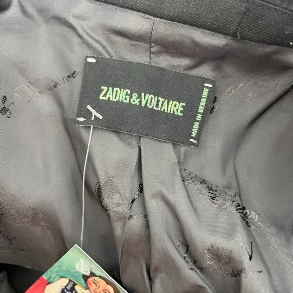 Zadig & Voltaire Viva Bis Eagles Jacket Studded Blazer Phoenix - Picture 11 of 14